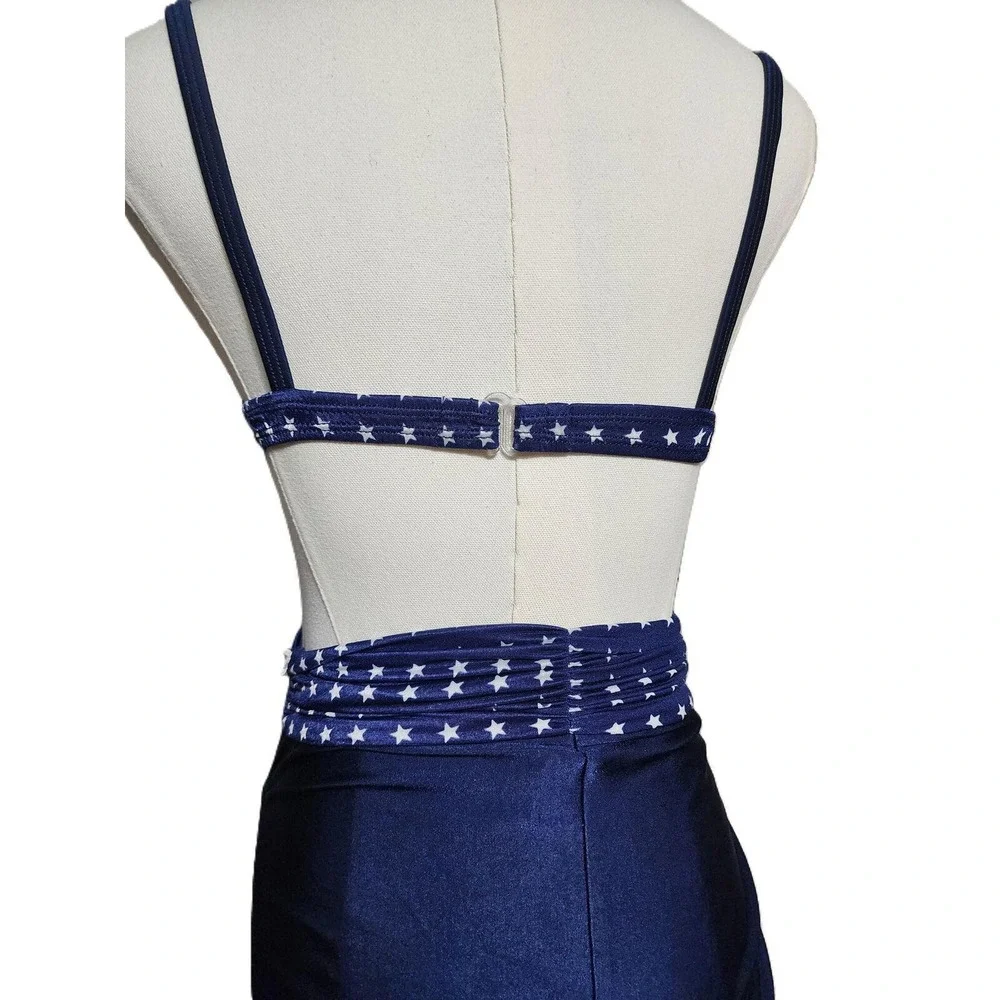 Vintage 80s La Blanca SexyPolka Dot Bikini High Waisted Strapless Swimsuit Sz 10